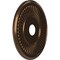 Ekena Millwork Berkshire PVC Medallion (Canopies up to 8 3/8"), 19"OD x 3 1/2"ID x 1"P, Metallic Antique Brass CMP19BECAB - alternate 3